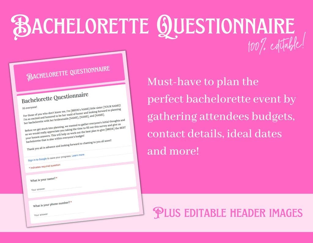 best questions for bridesmaids in google form scaled
