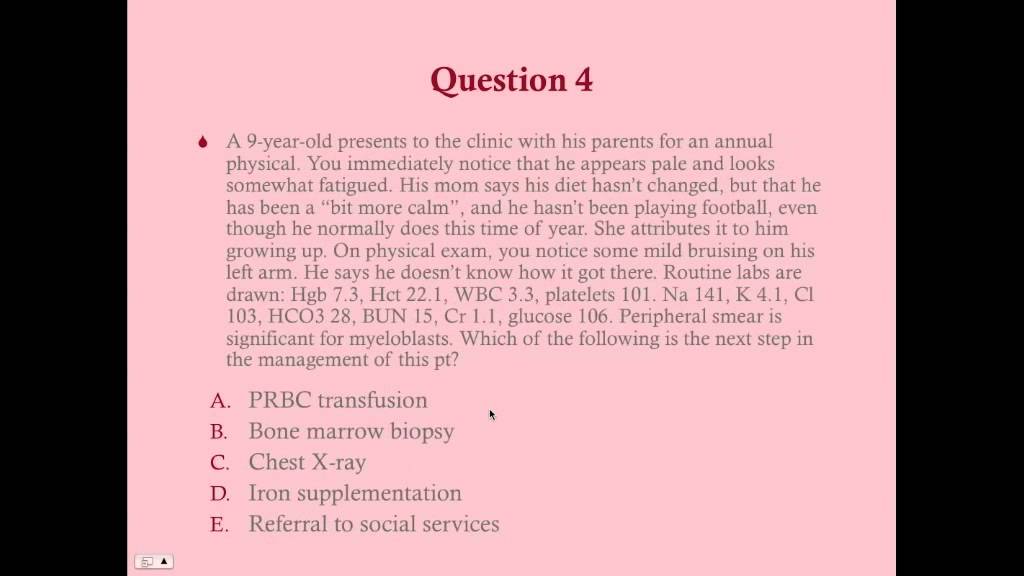 best questions for hematologist