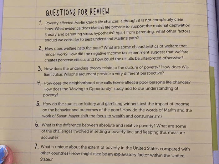 best questions for poverty