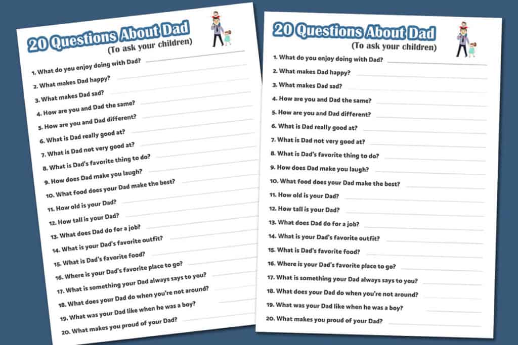 best questions for your dad who left you