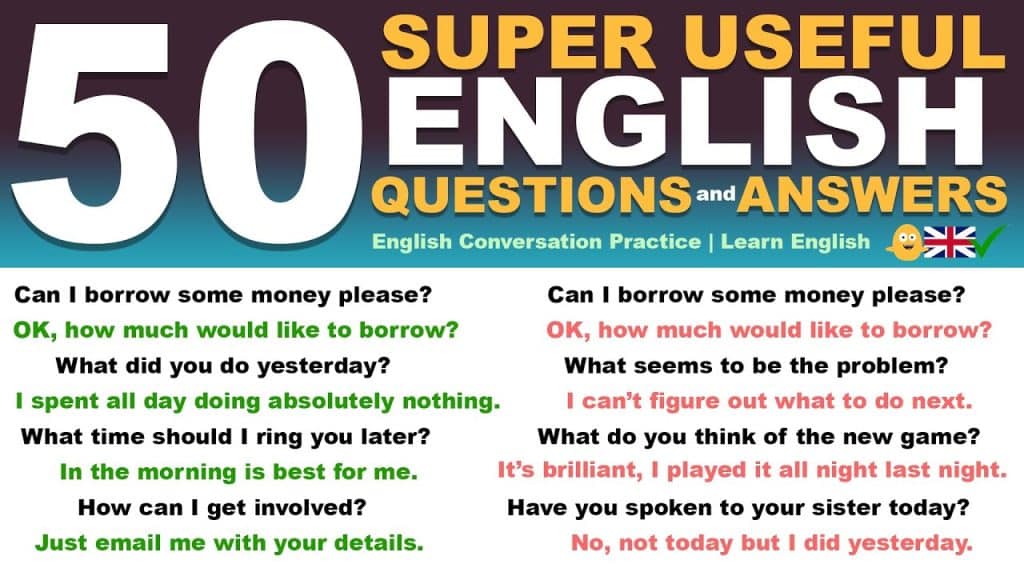 best questions in english for beginners