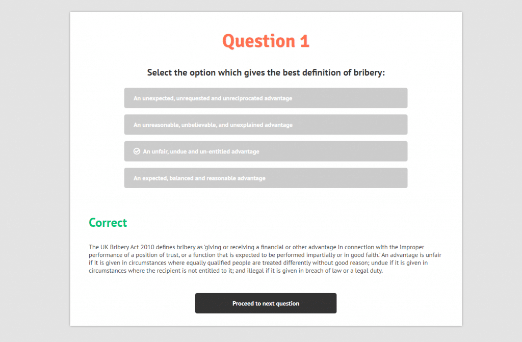 best questions on corruption with answers