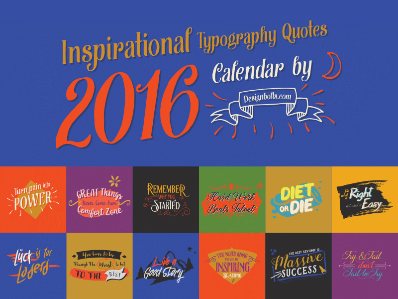 best quotes calendars 2016