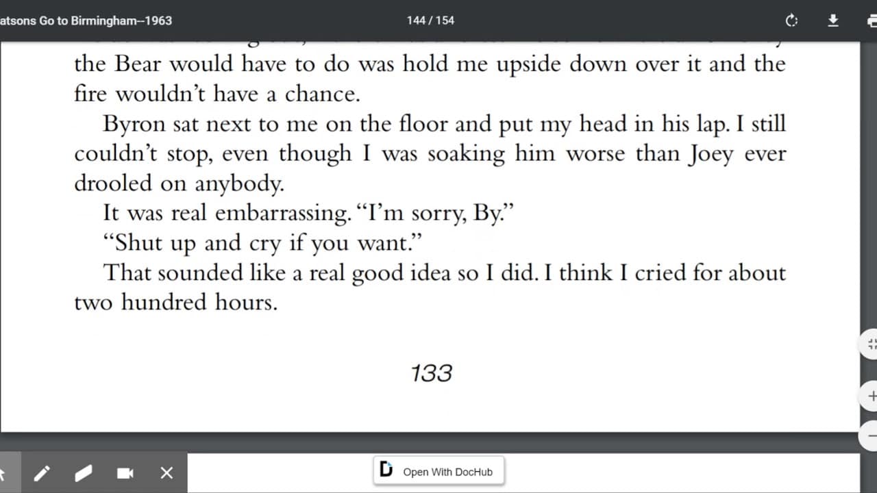 best quotes from byron in the watsons go to birmingham
