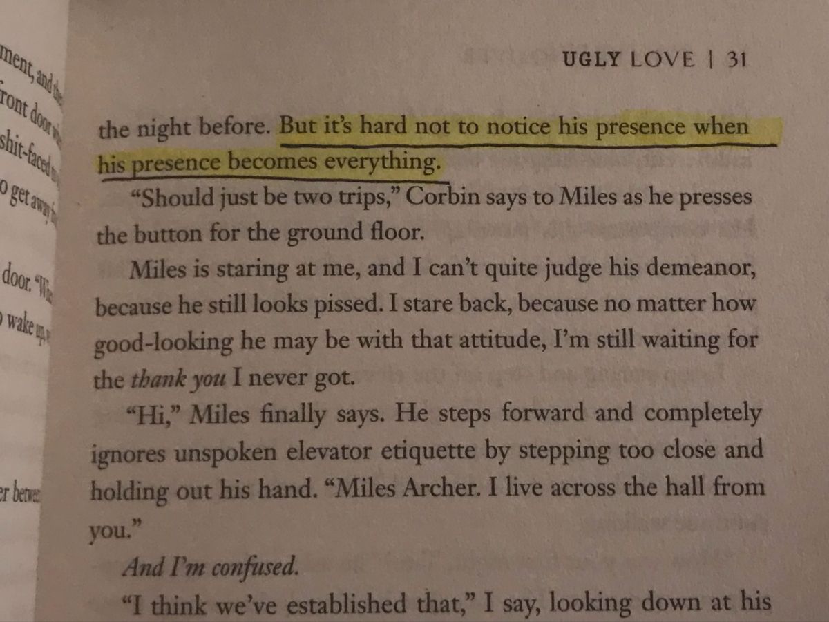 best quotes from ugly love with page numbers