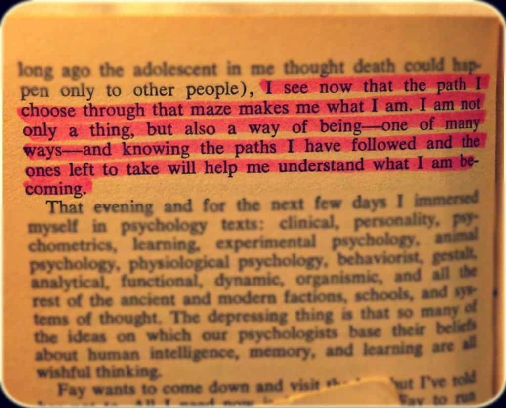 best quotes in flowers for algernon and page numbers