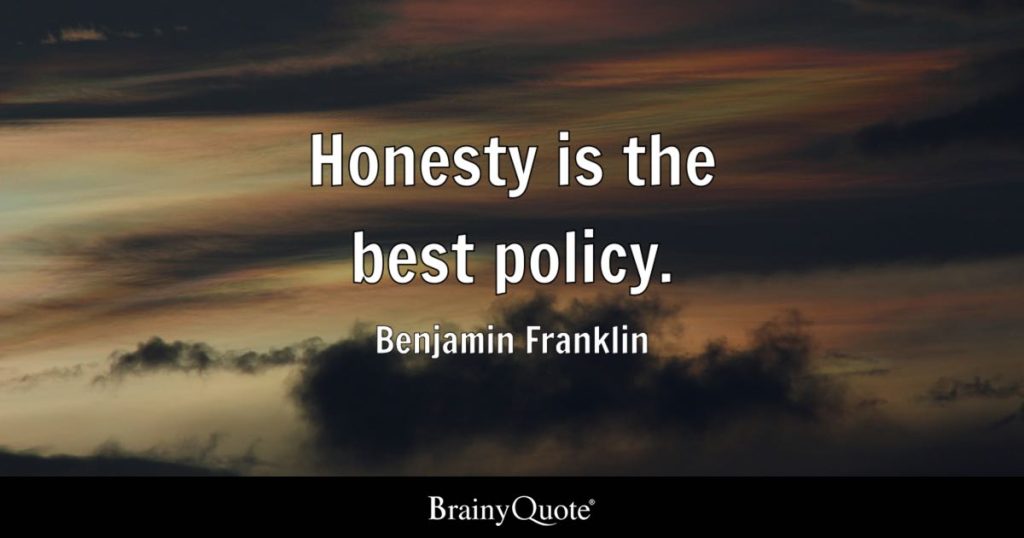 best quotes on honesty is the policy