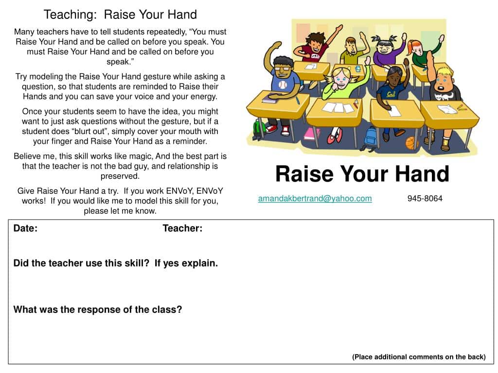 best raise your hand if questions