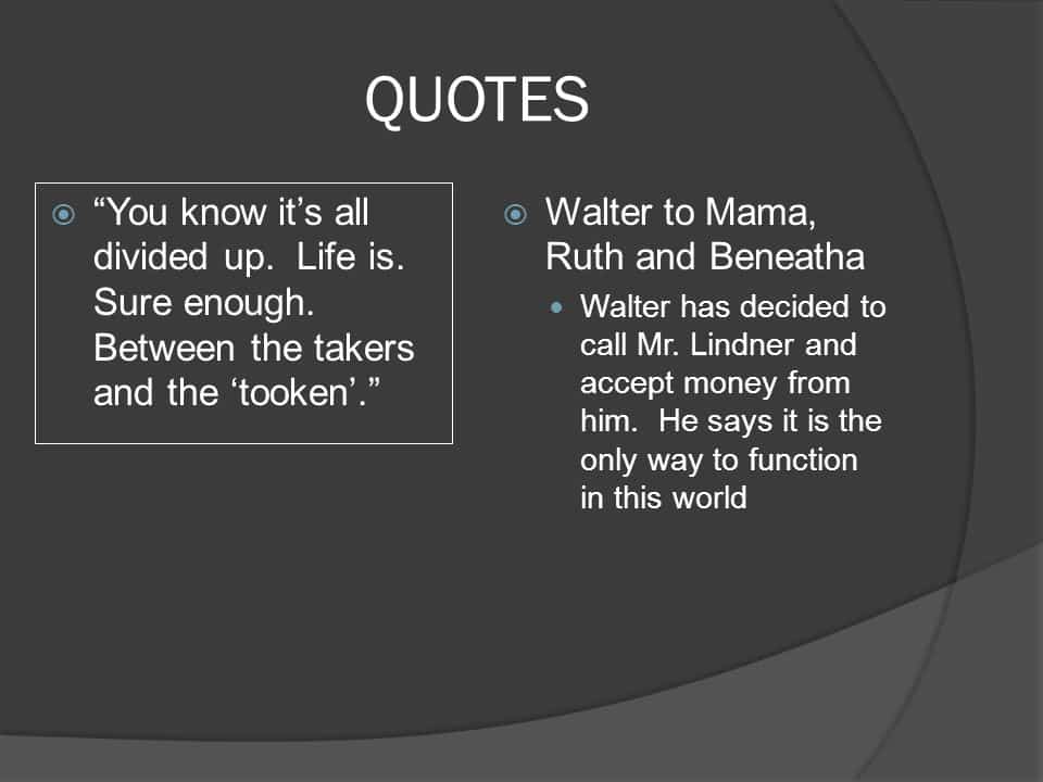 best raisin in the sun ruth quotes