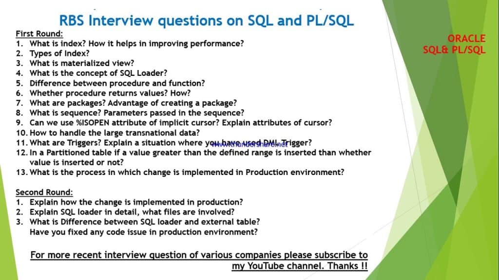 best rbs questions and answers