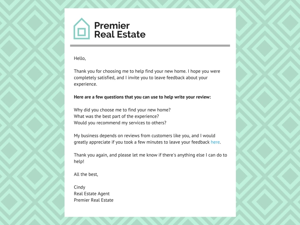 best real estate feedback questions