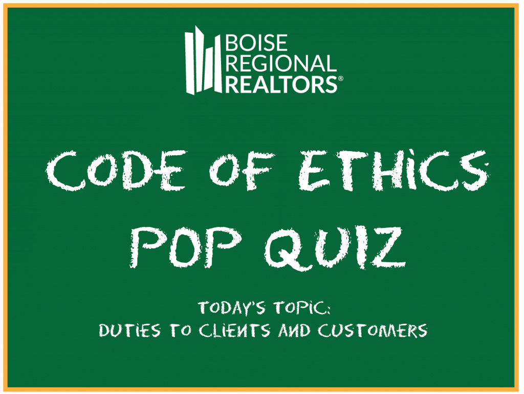best realtor ethics questions