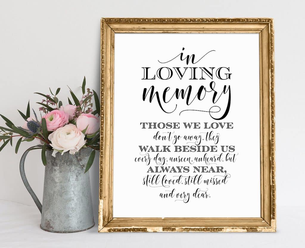 best remembrance quotes for wedding