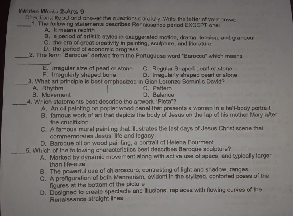 best renaissance questions and answers