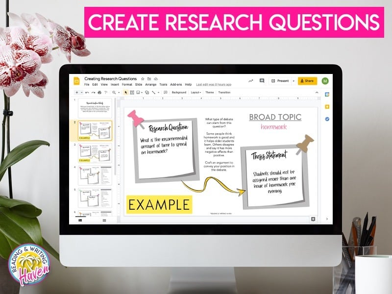 best research questions for middle school students