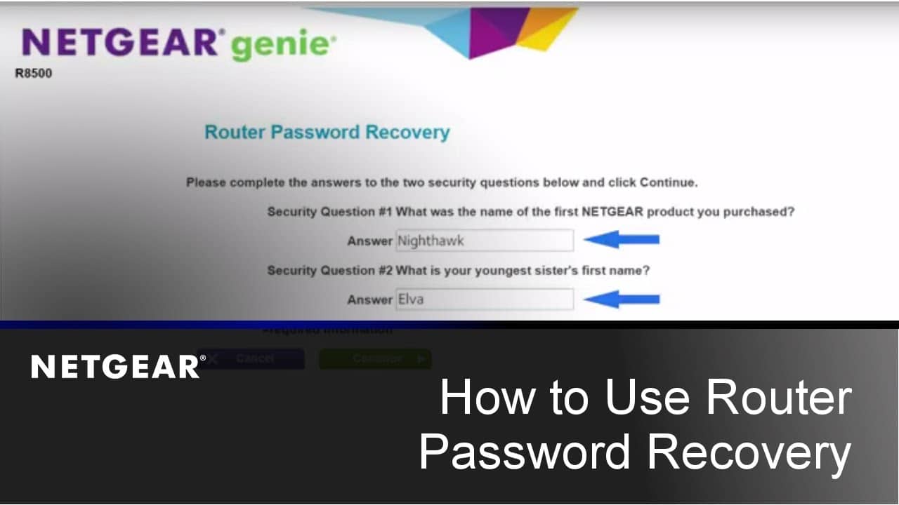 best reset netgear router password without security questions