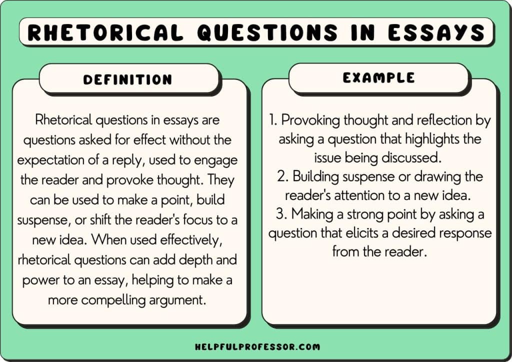 best rhetorical questions in essays