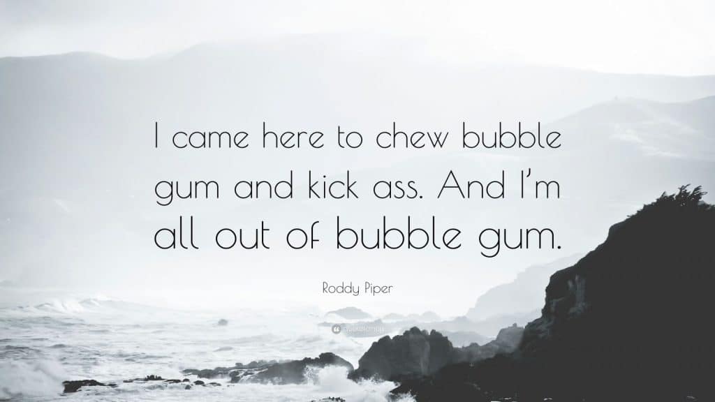 best roddy piper quotes bubblegum
