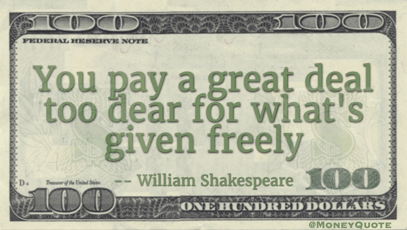 best shakespeare quotes money
