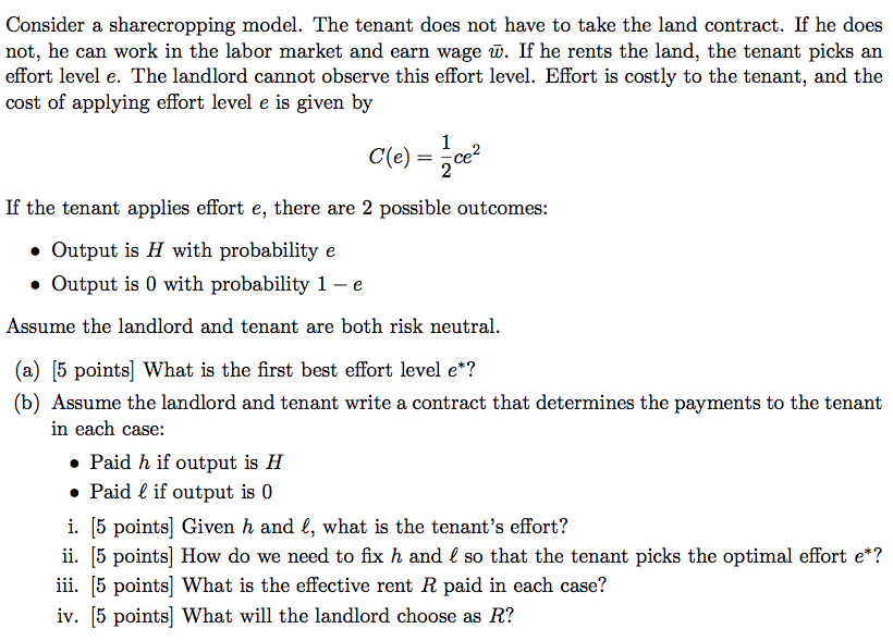 best sharecropper contract questions