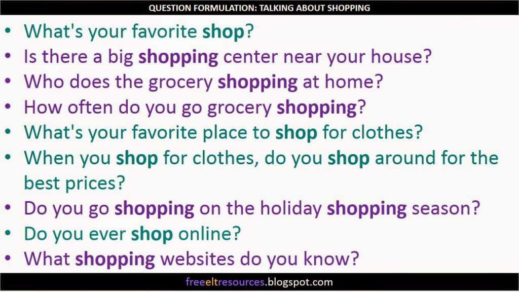 best shopping questions