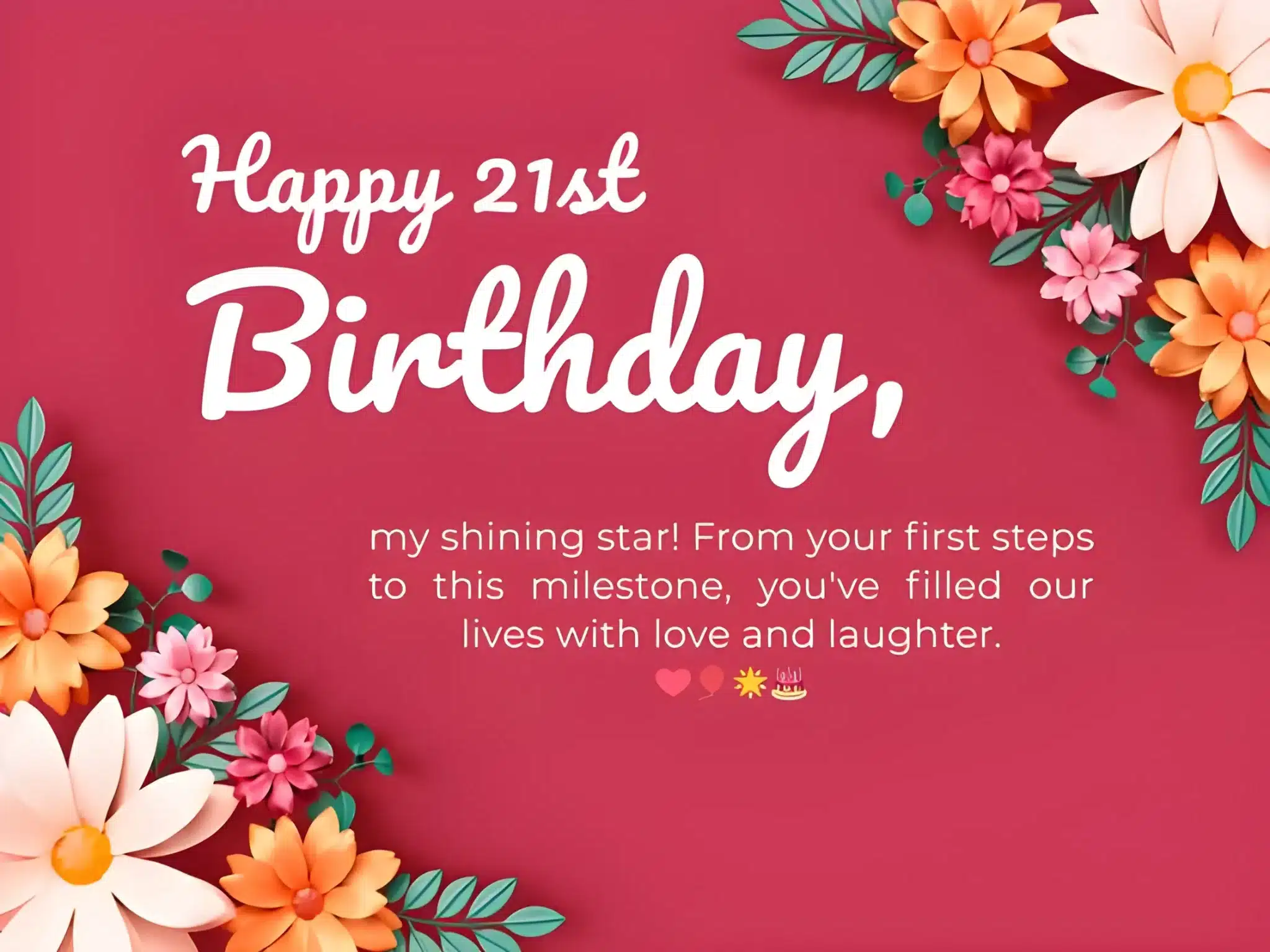 best short 21st birthday quotes