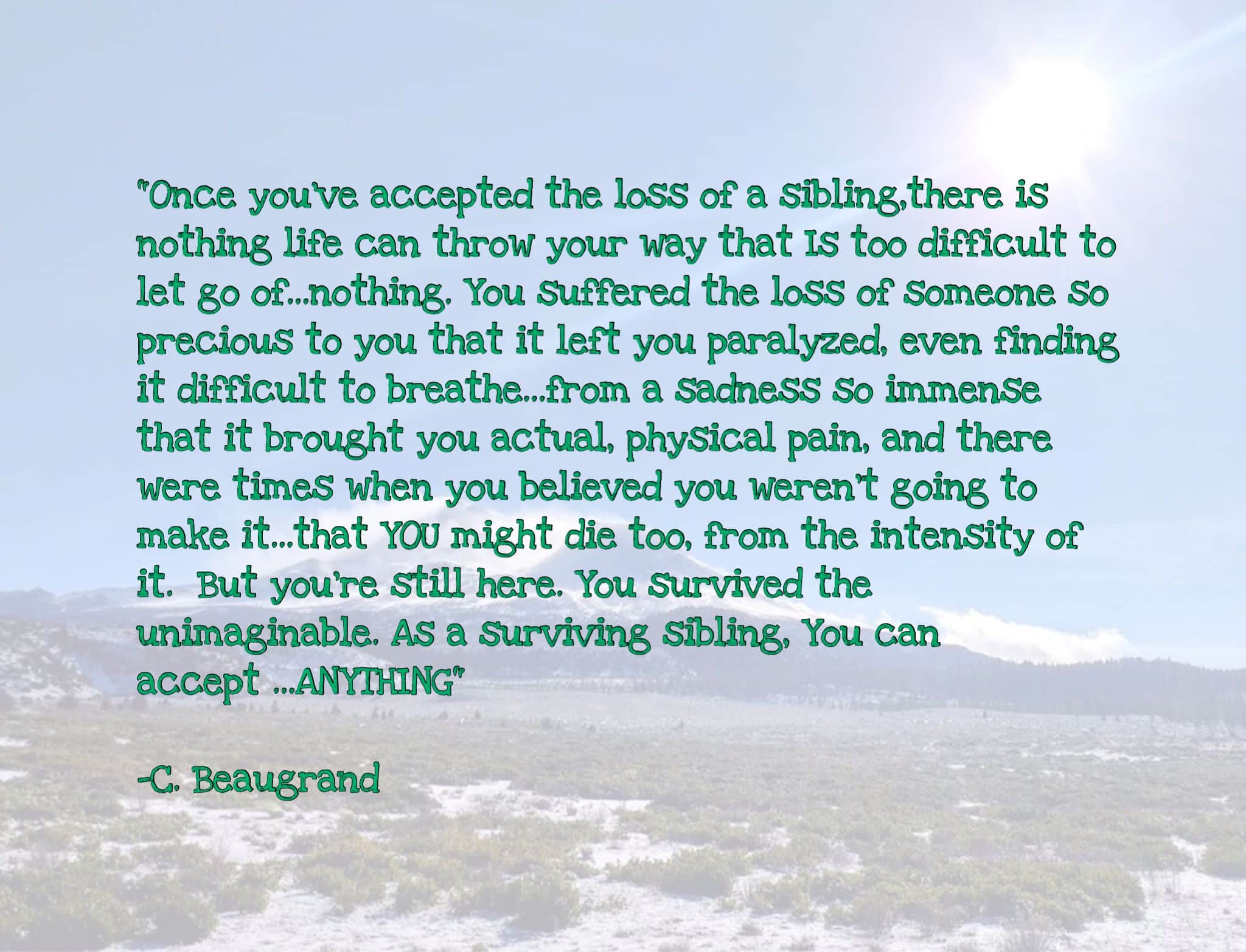 best sibling loss quotes
