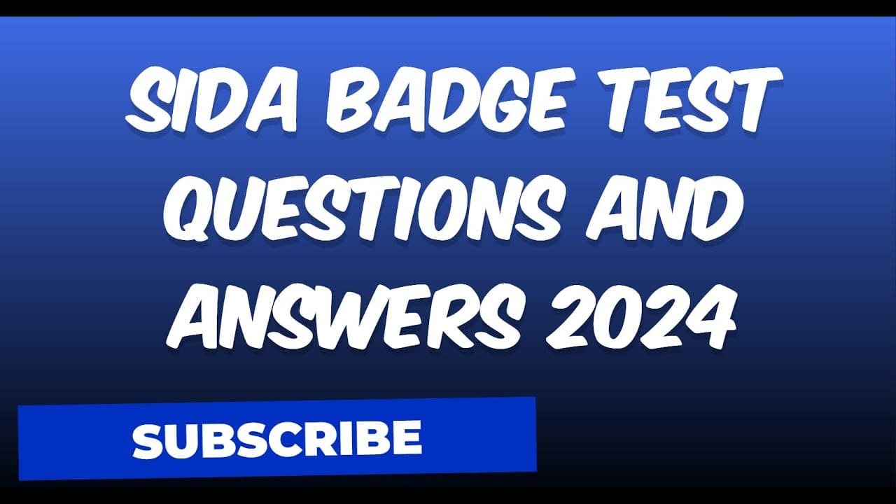 best sida test questions and answers