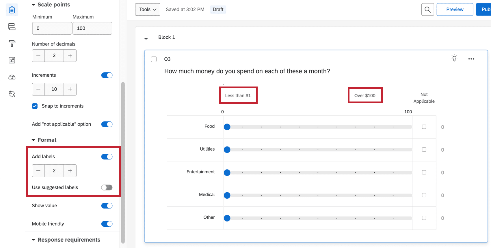 best slider questions