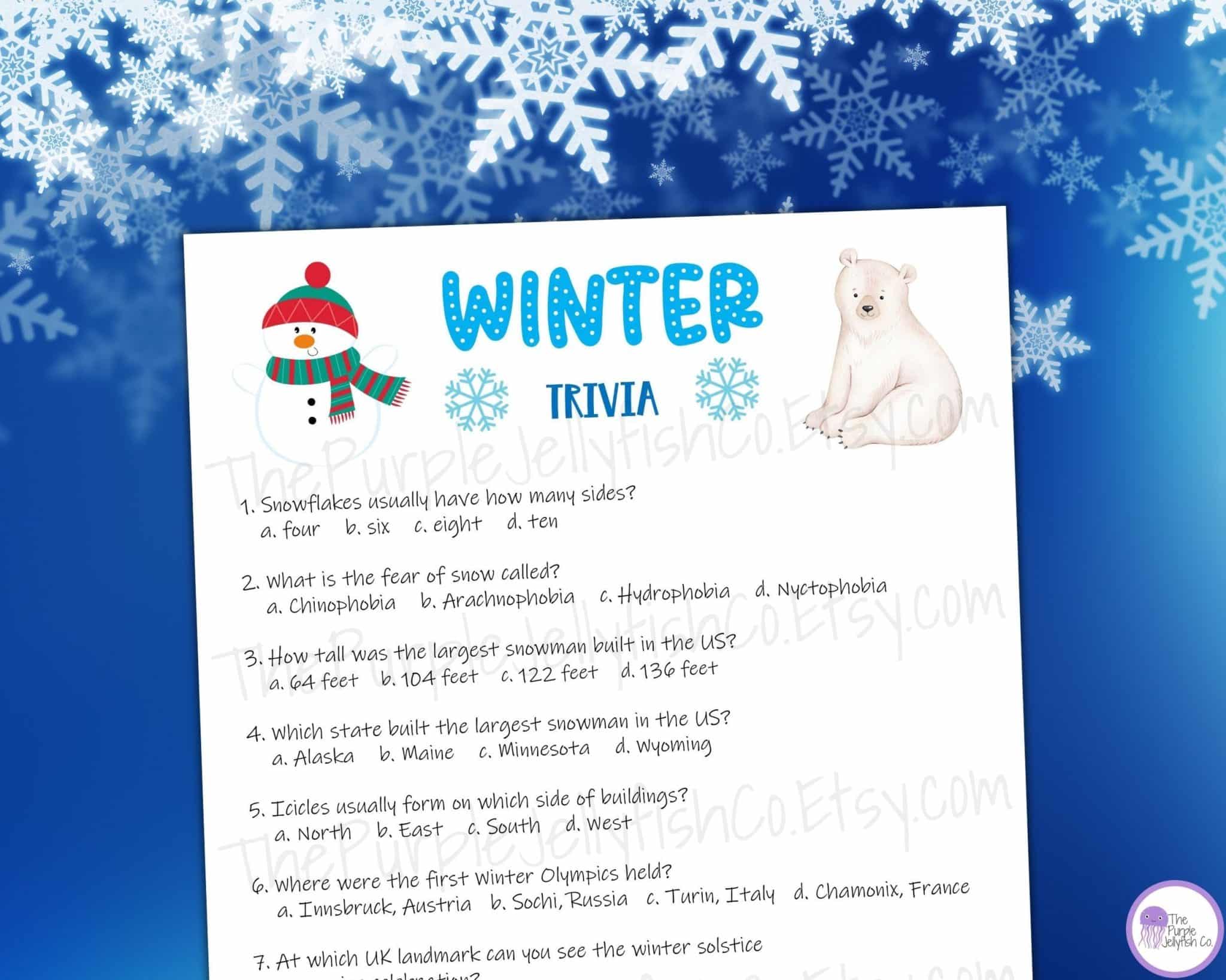 best snow trivia questions