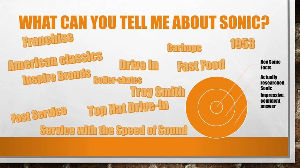 best sonic drive in interview questions