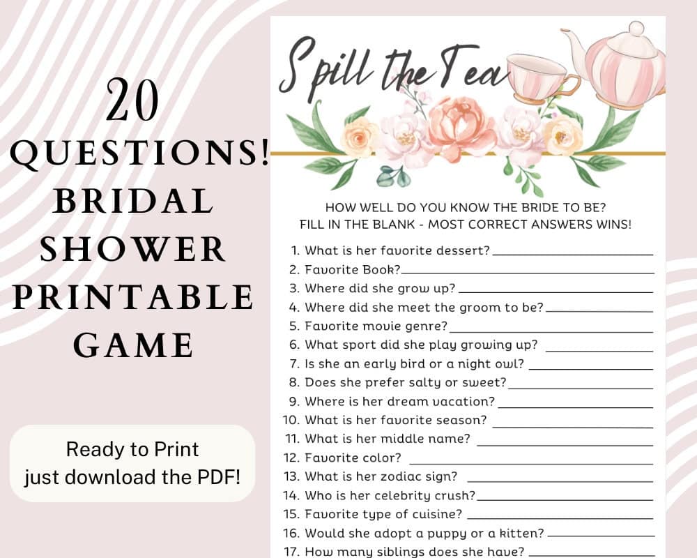 best spill the tea questions