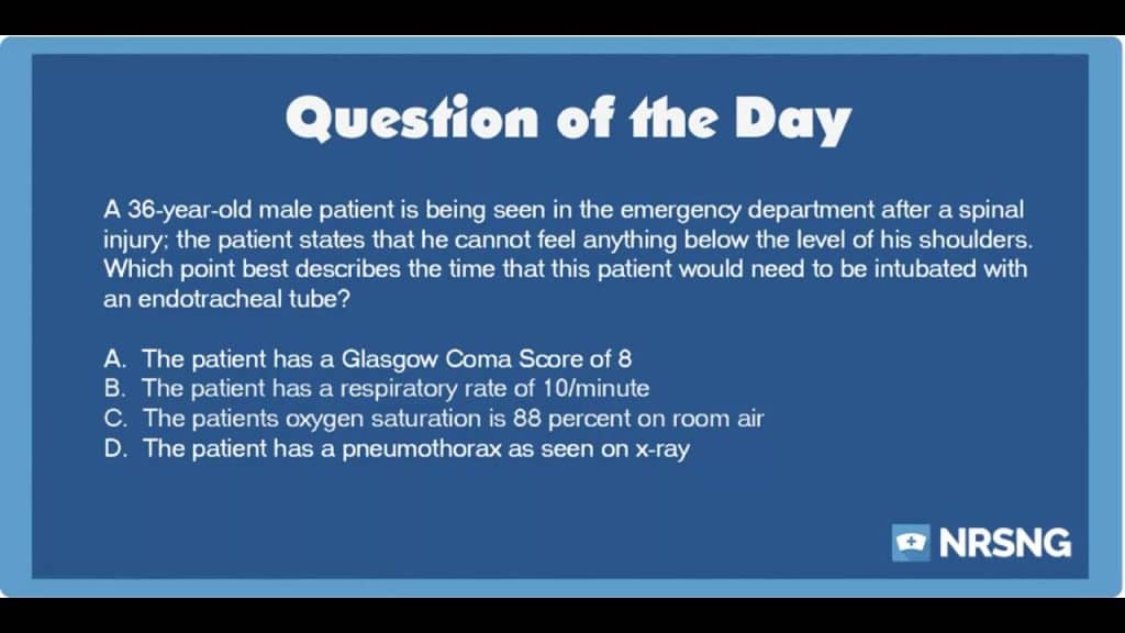best spinal cord injury nursing questions