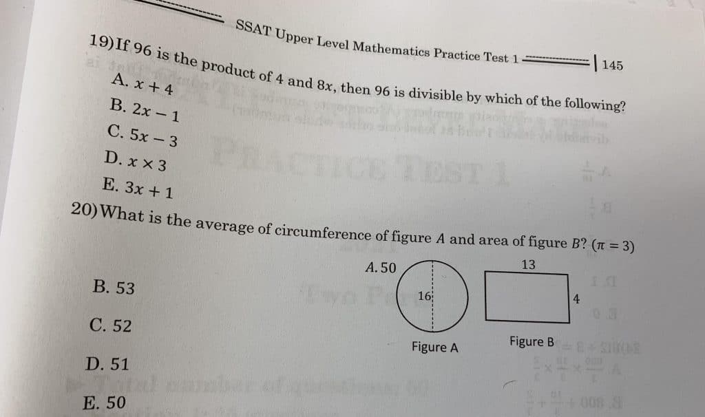 best ssat math sample questions scaled