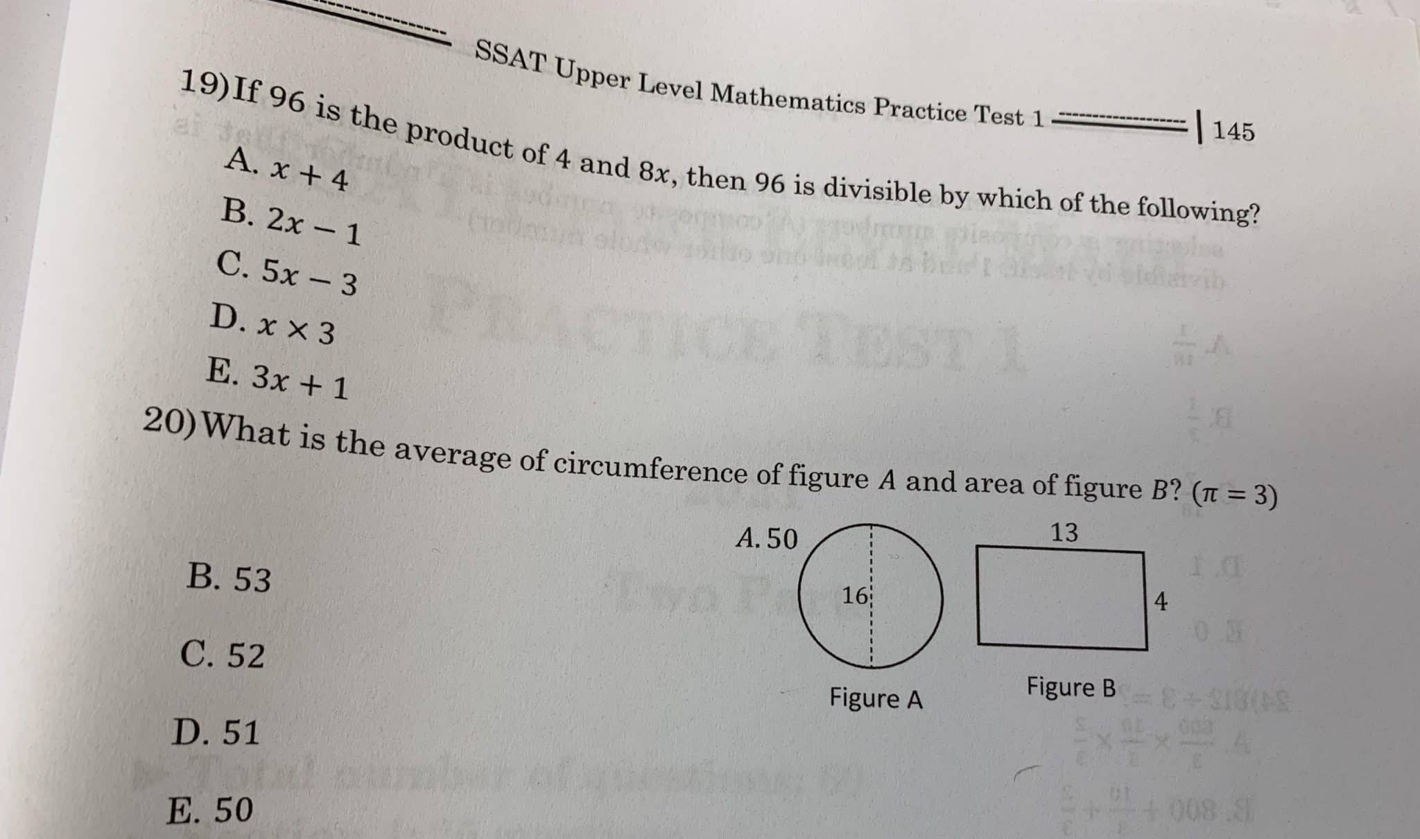 best ssat math sample questions scaled