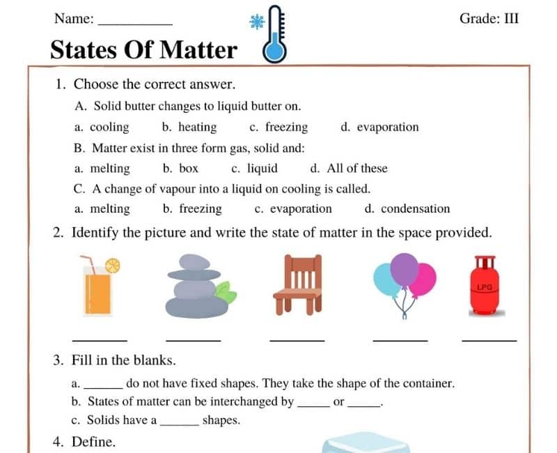 best state of matter questions and answers