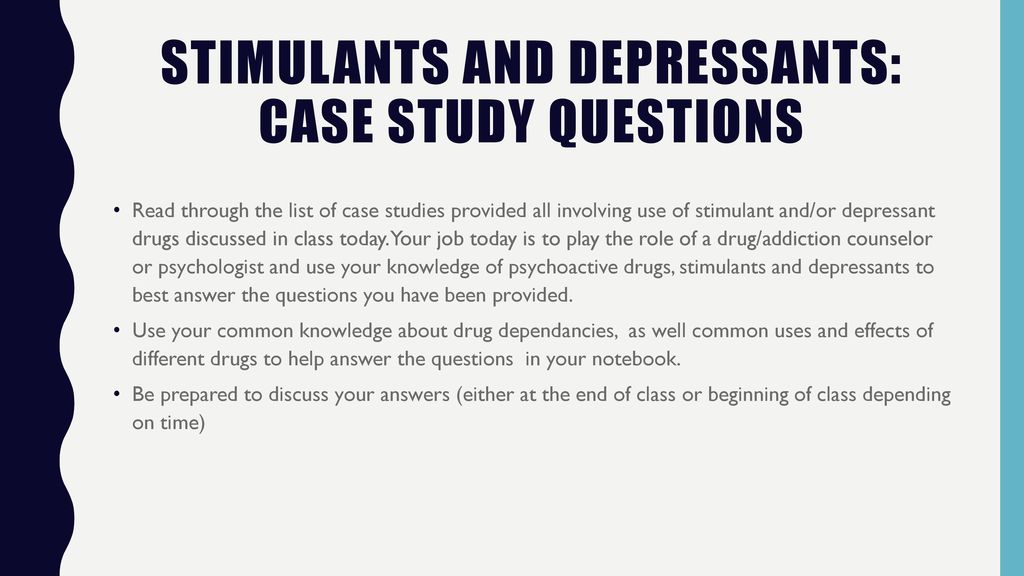 best substance abuse case study questions