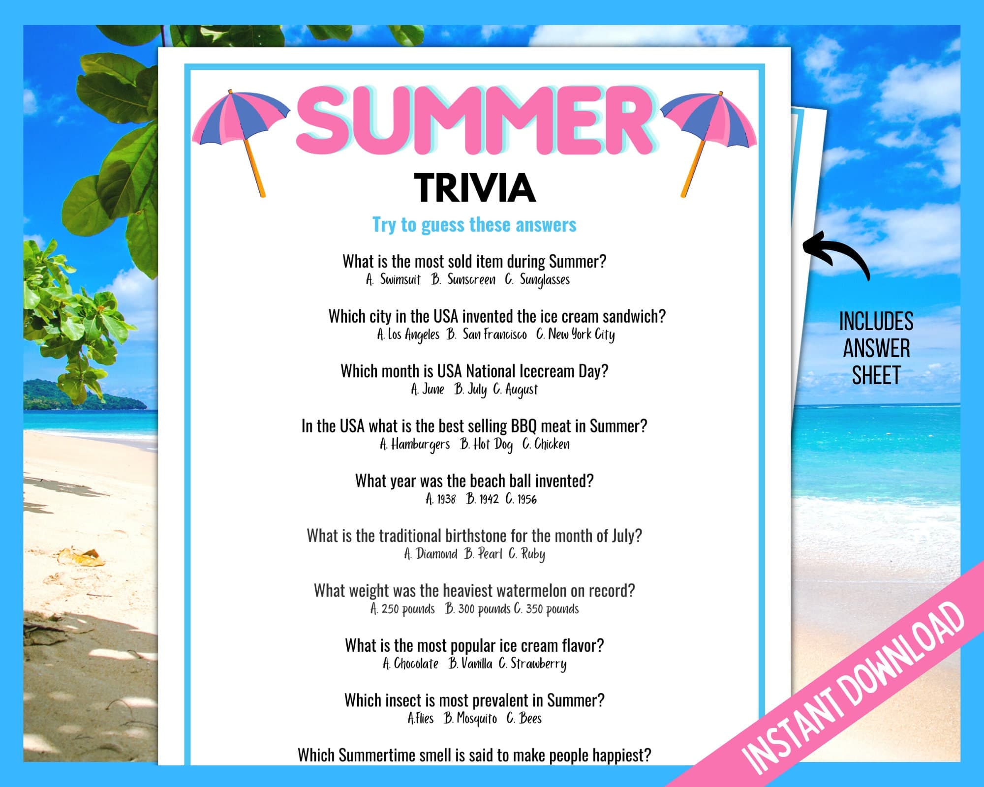 best summer trivia questions