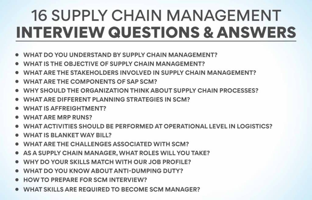 best supply chain coordinator interview questions