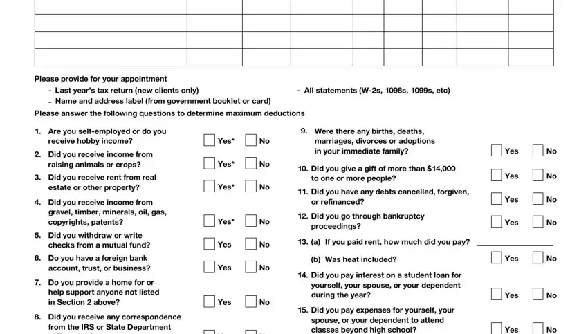 best tax organizer questions