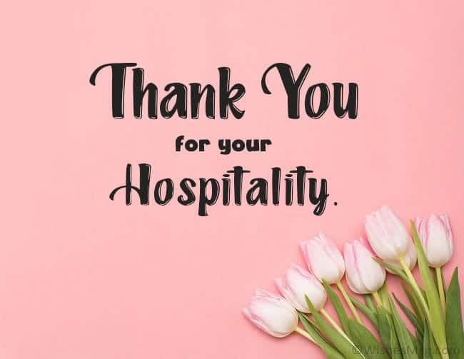 best thank you quotes for hospitality