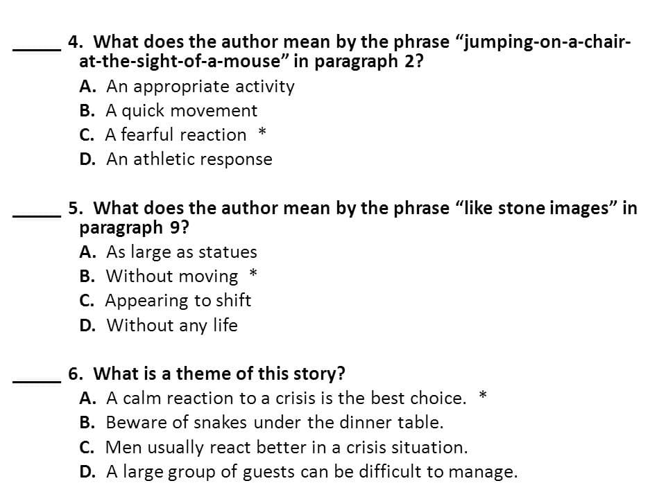 best the dinner party short story questions
