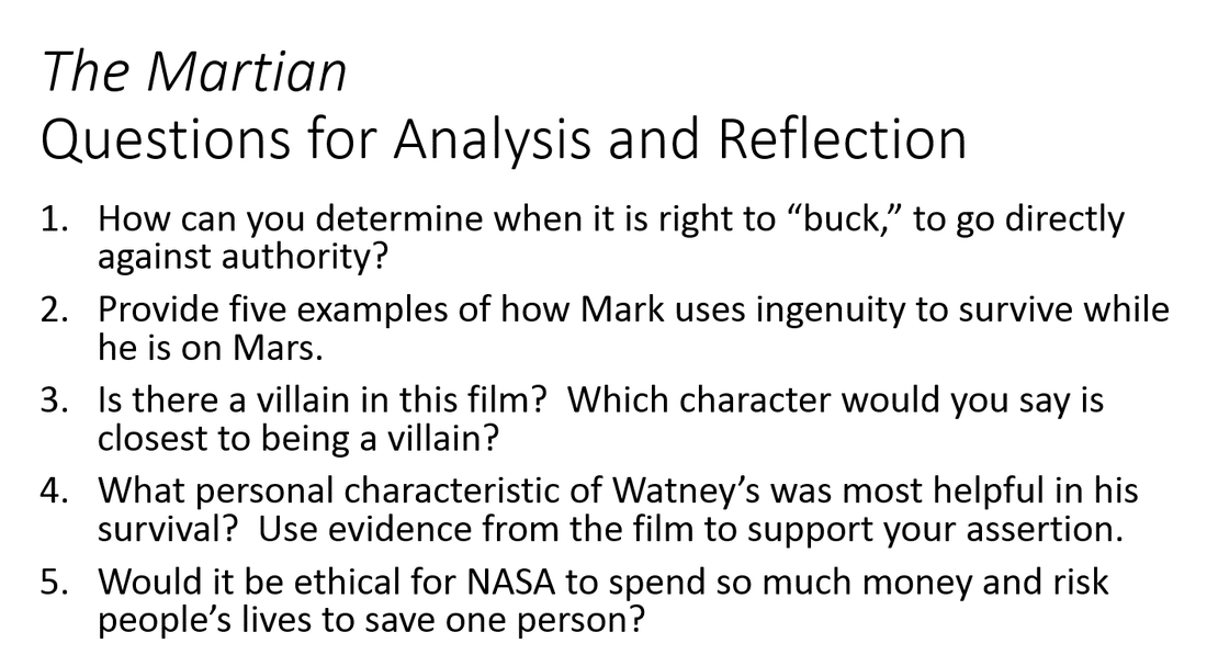 best the martian movie questions
