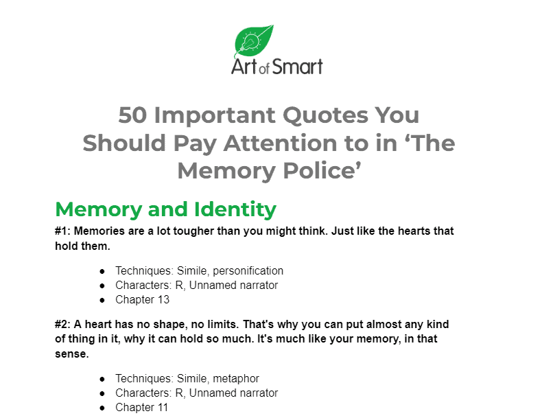 best the memory police quotes