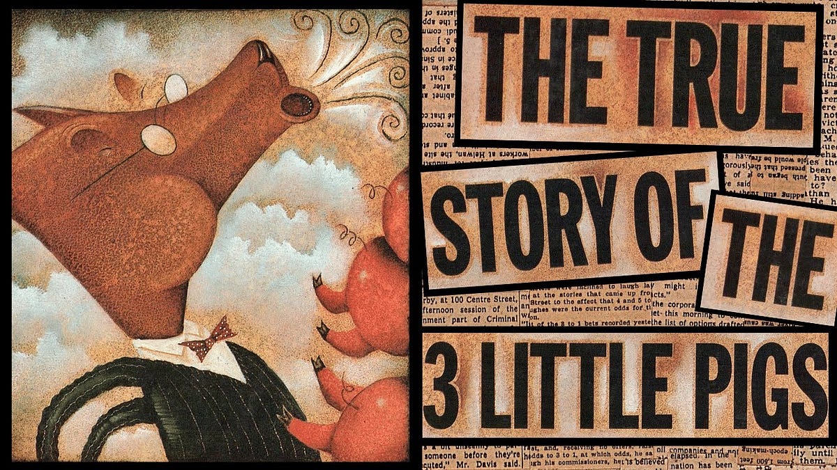 best the true story of the three little pigs questions