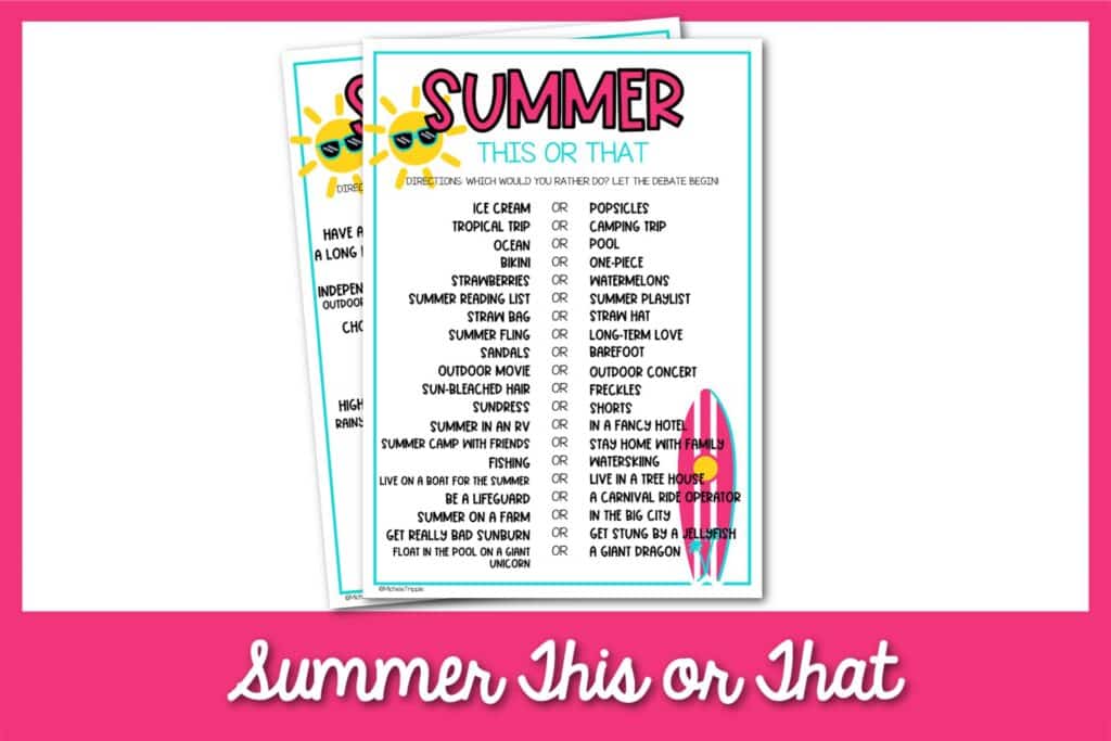 best this or that summer questions