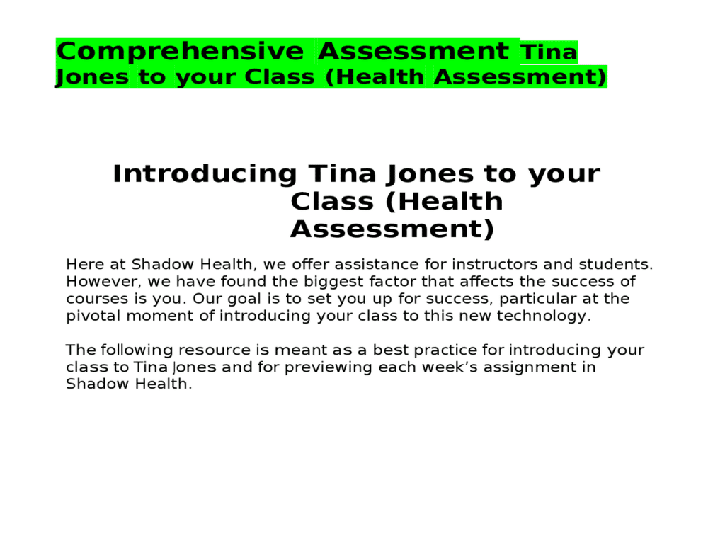 best tina jones abdominal assessment questions
