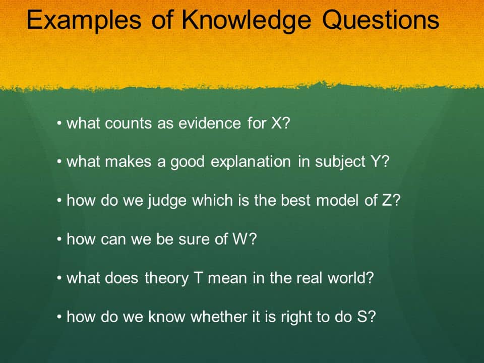 best tok questions