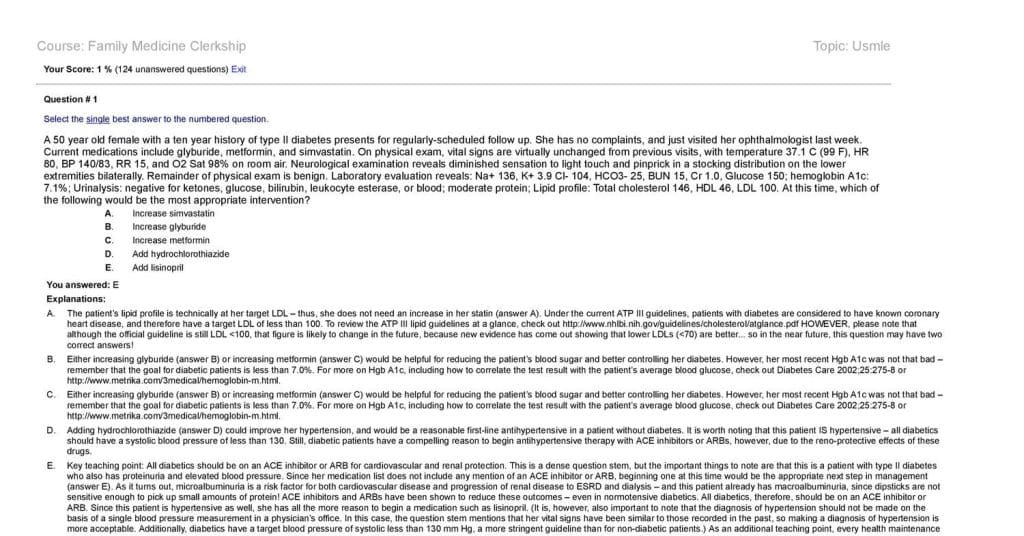 best uva questions family medicine