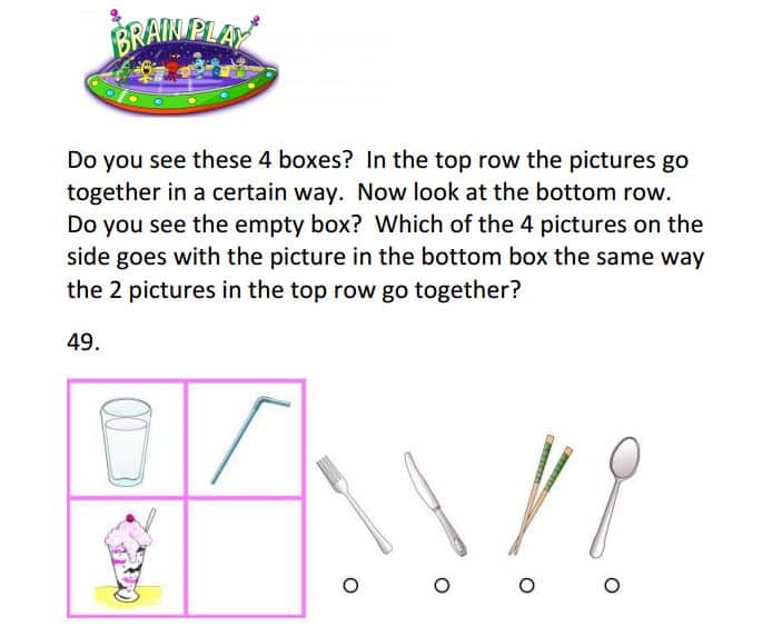 best wechsler preschool and primary scale of intelligence sample questions